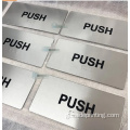 Placa de cartel de portas de aceiro inoxidable braille